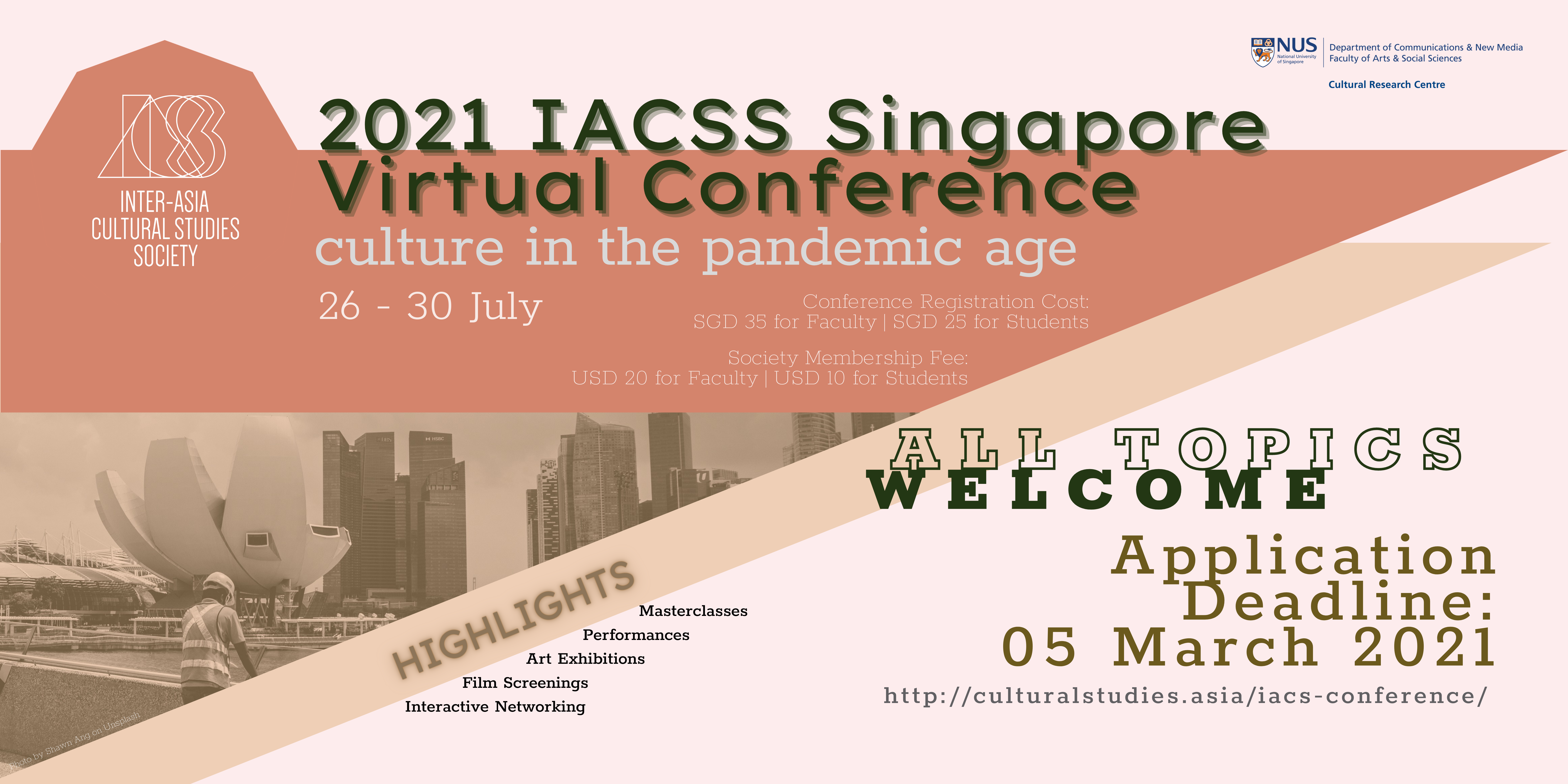Call for Papers: Culture in the Pandemic Age | Abstract Submission Deadline: 05 March 2021